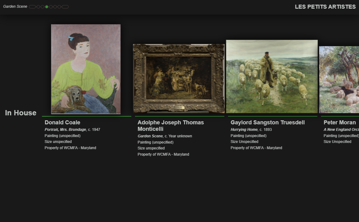 Exhibition Catalog website screenshot